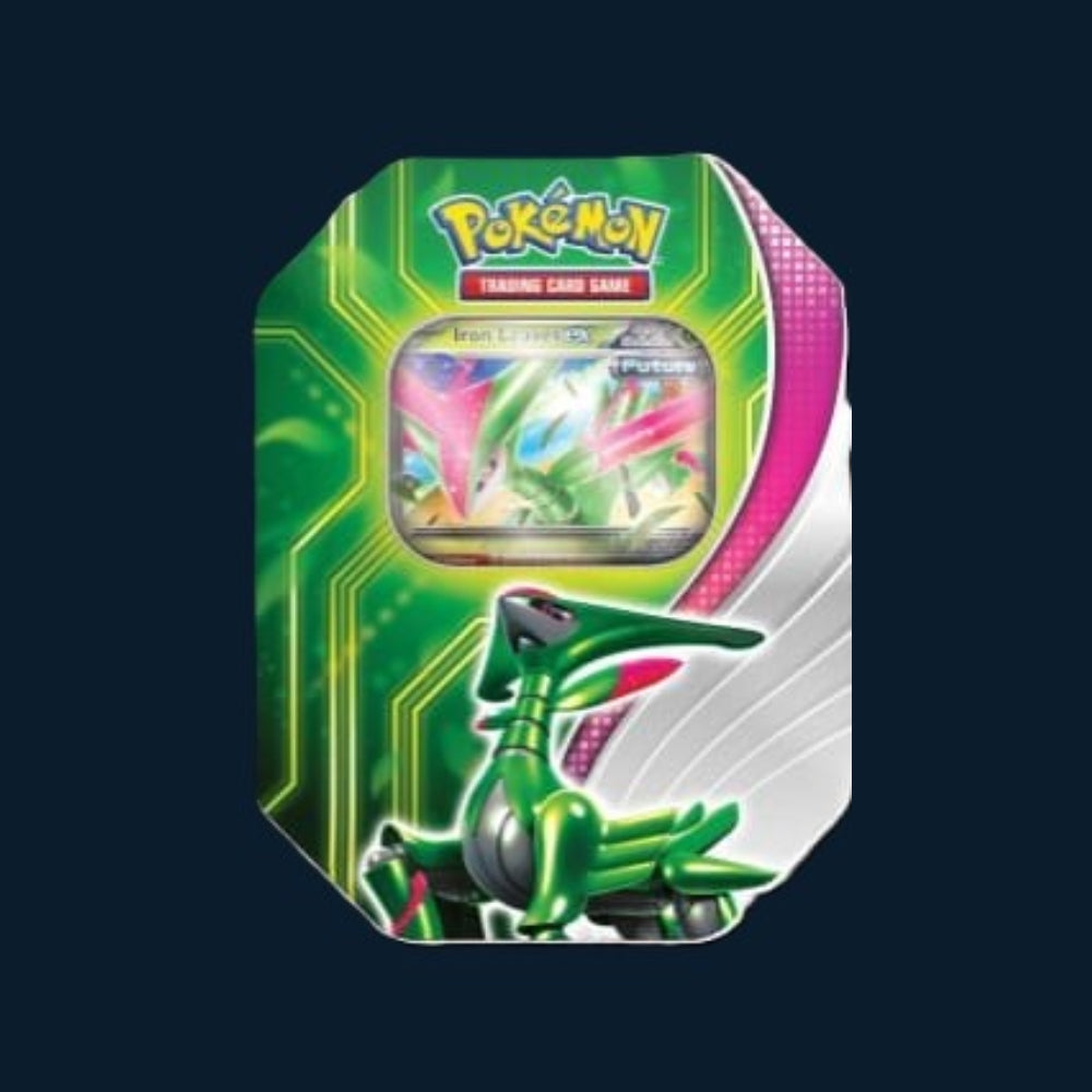 Pokémon Paradox Clash Iron Leaves ex tin