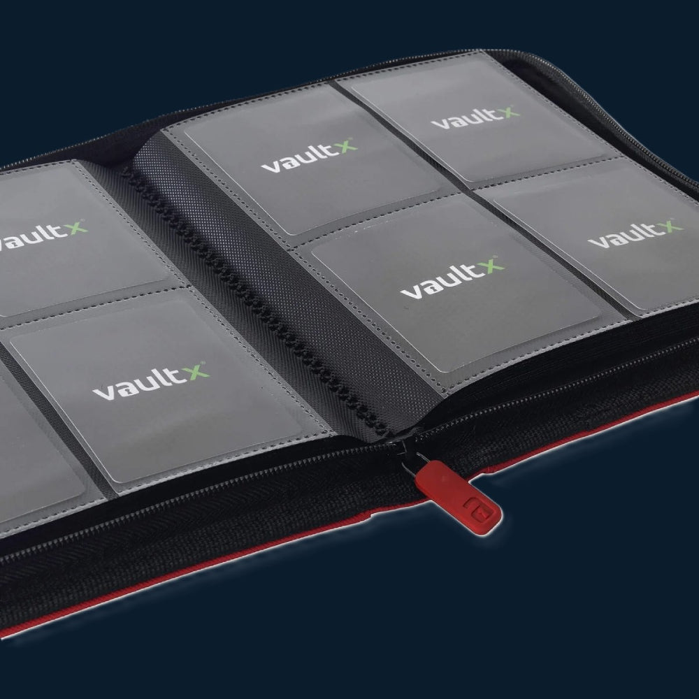 Vault X 4-Pocket Exo-Tec® Zip Binder Rood 160 Kaarten