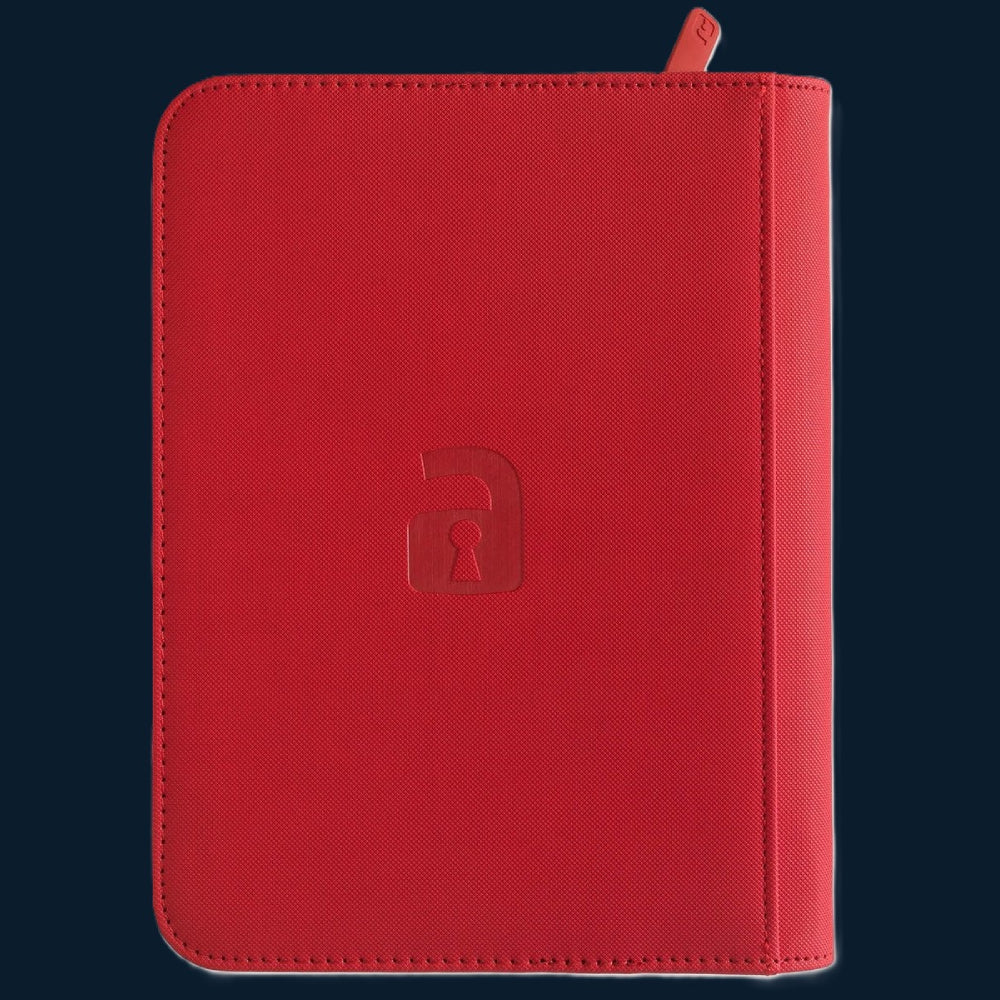 Vault X 4-Pocket Exo-Tec® Zip Binder Rood 160 Kaarten