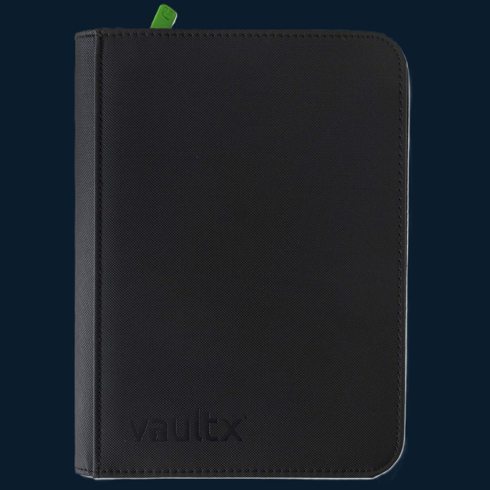 Vault X 4-Pocket Exo-Tec® Zip Binder Zwart 160 Kaarten