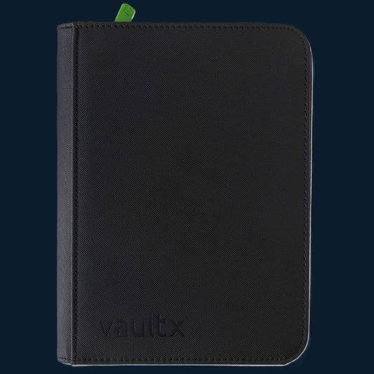 Vault X 4-Pocket Exo-Tec® Zip Binder Zwart 160 Kaarten