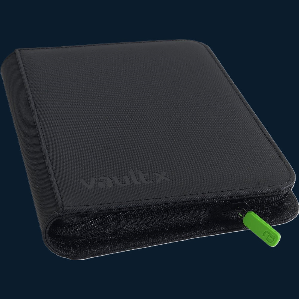 Vault X 4-Pocket Exo-Tec® Zip Binder Zwart 160 Kaarten