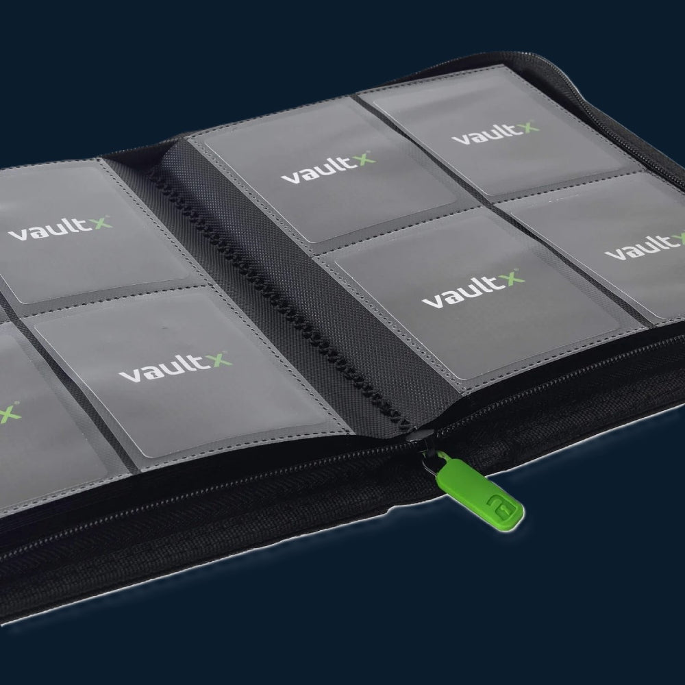 Vault X 4-Pocket Exo-Tec® Zip Binder Zwart 160 Kaarten