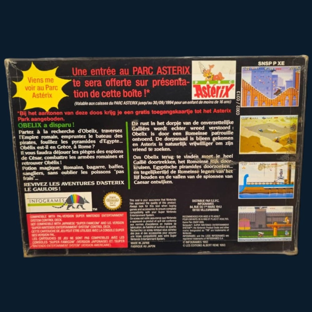 Super Nintendo SNES First edition FAH release Asterix 1995