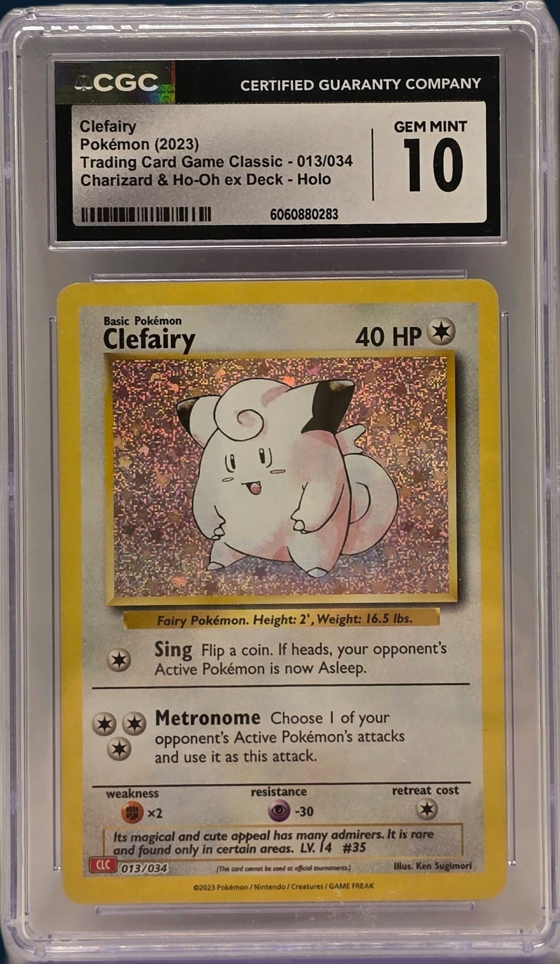 Pokémon Clefairy Holo #013 CGC10