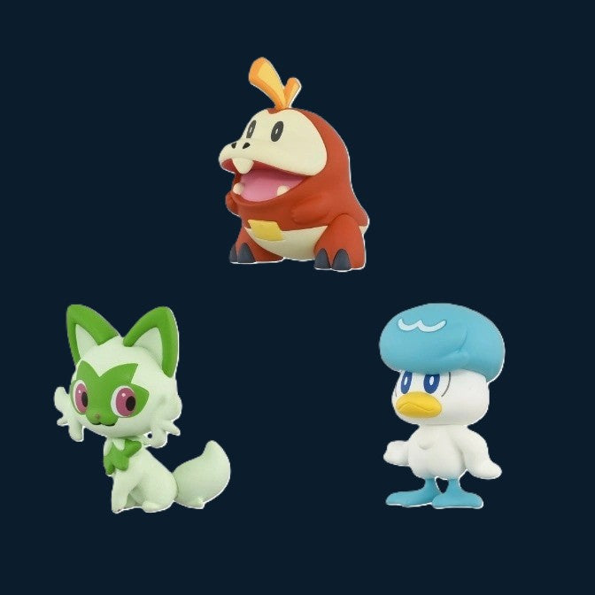 Pokémon 30th Anniversary Tomy Sprigatito, Fuecoco & Quaxly set