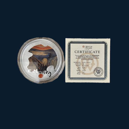 The Scream - Edvard Munch 1/2 oz Silver coin .999