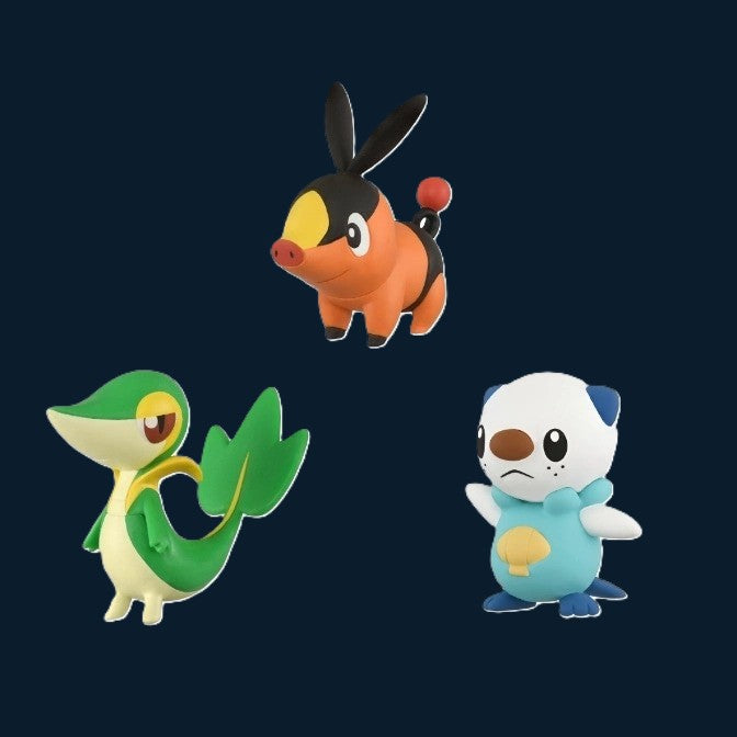 Pokémon 30th Anniversary Tomy Snivy, Tepig & Oshawott set